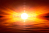 Fototapete Glühender Sonnenuntergang