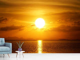 Fototapete Sonnenuntergang See