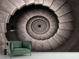 Fototapete Steinwendeltreppe