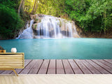 Fototapete Terrasse am Wasserfall
