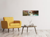 Leinwandbild Panorama Exotischer Wasserfall
