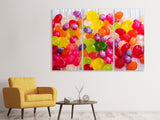 Leinwandbild 3-teilig Bunte Bonbons
