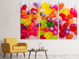 Leinwandbild 3-teilig Bunte Bonbons