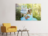 Leinwandbild 3-teilig Spielende Prinzessin