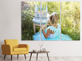 Leinwandbild 3-teilig Spielende Prinzessin