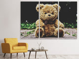 Leinwandbild 3-teilig Love Teddy