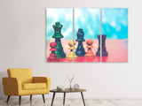 Leinwandbild 3-teilig Buntes Schach