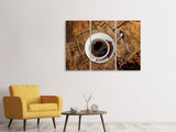 Leinwandbild 3-teilig Der Kaffee ist fertig!