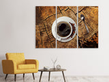 Leinwandbild 3-teilig Der Kaffee ist fertig!