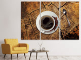 Leinwandbild 3-teilig Der Kaffee ist fertig!