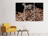 Leinwandbild 3-teilig Kaffeebohnen XL