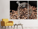 Leinwandbild 3-teilig Kaffeebohnen XL