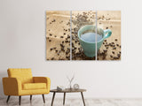 Leinwandbild 3-teilig Heisser Kaffee