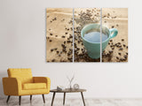 Leinwandbild 3-teilig Heisser Kaffee
