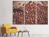 Leinwandbild 3-teilig Viele Kaffeebohnen