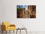 Leinwandbild 3-teilig Steintreppe