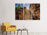 Leinwandbild 3-teilig Steintreppe