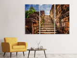 Leinwandbild 3-teilig Steintreppe