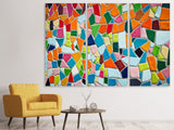 Leinwandbild 3-teilig Mosaik Steine