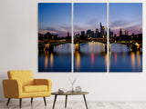 Leinwandbild 3-teilig Skyline in romantischer Stimmung