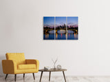 Leinwandbild 3-teilig Skyline in romantischer Stimmung
