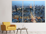 Leinwandbild 3-teilig Paris am Abend