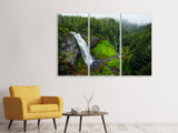 Leinwandbild 3-teilig Ausblick Wasserfall