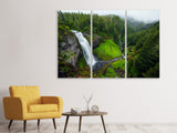 Leinwandbild 3-teilig Ausblick Wasserfall