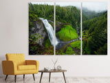 Leinwandbild 3-teilig Ausblick Wasserfall