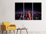 Leinwandbild 3-teilig Die bunten Lichter von Dubai