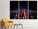 Leinwandbild 3-teilig Die bunten Lichter von Dubai