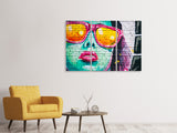 Leinwandbild 3-teilig Coole Graffiti-Wand
