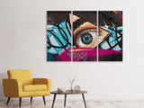 Leinwandbild 3-teilig Street Art Das Auge