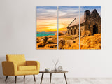 Leinwandbild 3-teilig Die kleine Kirche