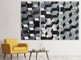 Leinwandbild 3-teilig 3D Design