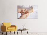 Leinwandbild 3-teilig Handmassage