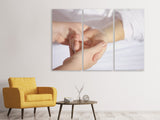 Leinwandbild 3-teilig Handmassage