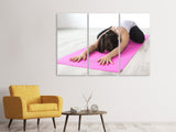 Leinwandbild 3-teilig Yoga Übung