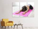 Leinwandbild 3-teilig Yoga Übung