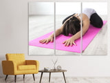Leinwandbild 3-teilig Yoga Übung