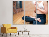 Leinwandbild 3-teilig Entspanntes Yoga