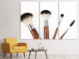 Leinwandbild 3-teilig Make-up Pinsel