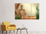 Leinwandbild 3-teilig XL Buddha