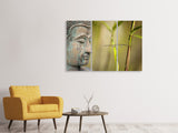 Leinwandbild 3-teilig XL Buddha Kopf