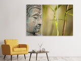 Leinwandbild 3-teilig XL Buddha Kopf