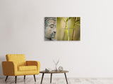 Leinwandbild 3-teilig XL Buddha Kopf