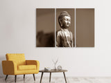 Leinwandbild 3-teilig Buddha in Meditation XL