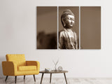 Leinwandbild 3-teilig Buddha in Meditation XL