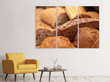 Leinwandbild 3-teilig Die Brotsorten