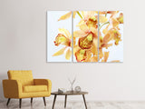 Leinwandbild 3-teilig Gelbe Orchidee